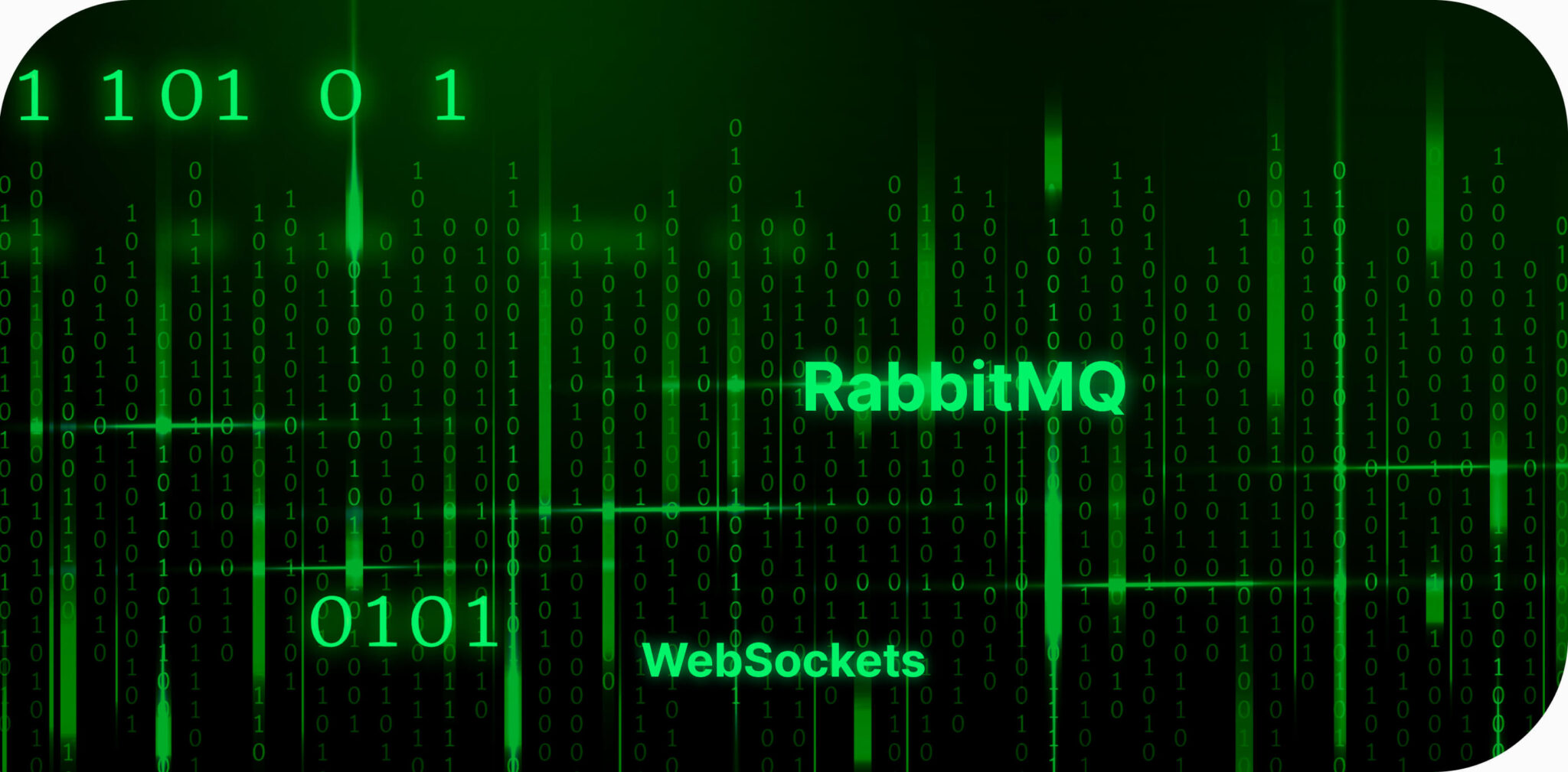 Data flows built with RabbitMQ and WebSockets