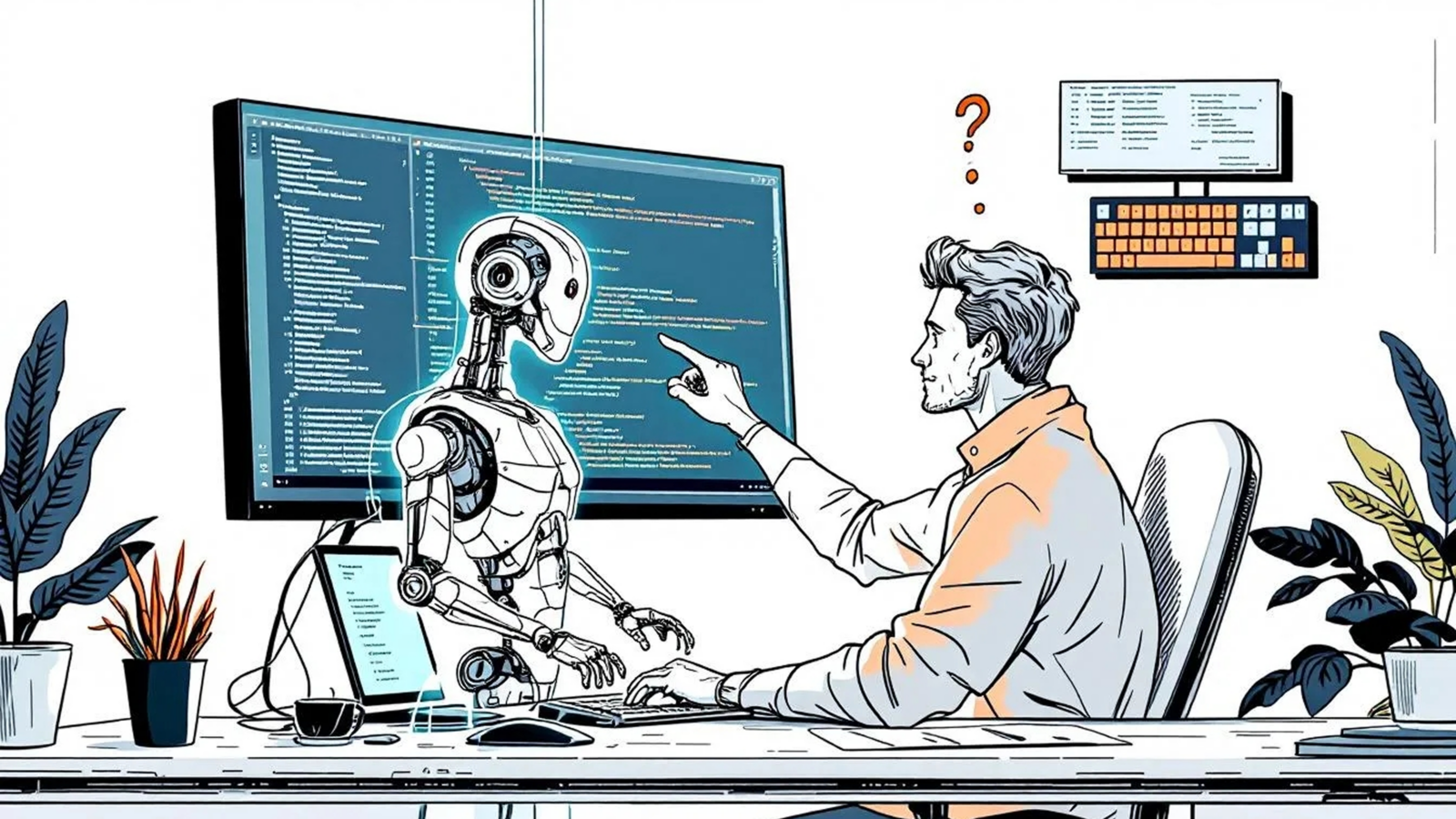 AI and human solving coding challenges together