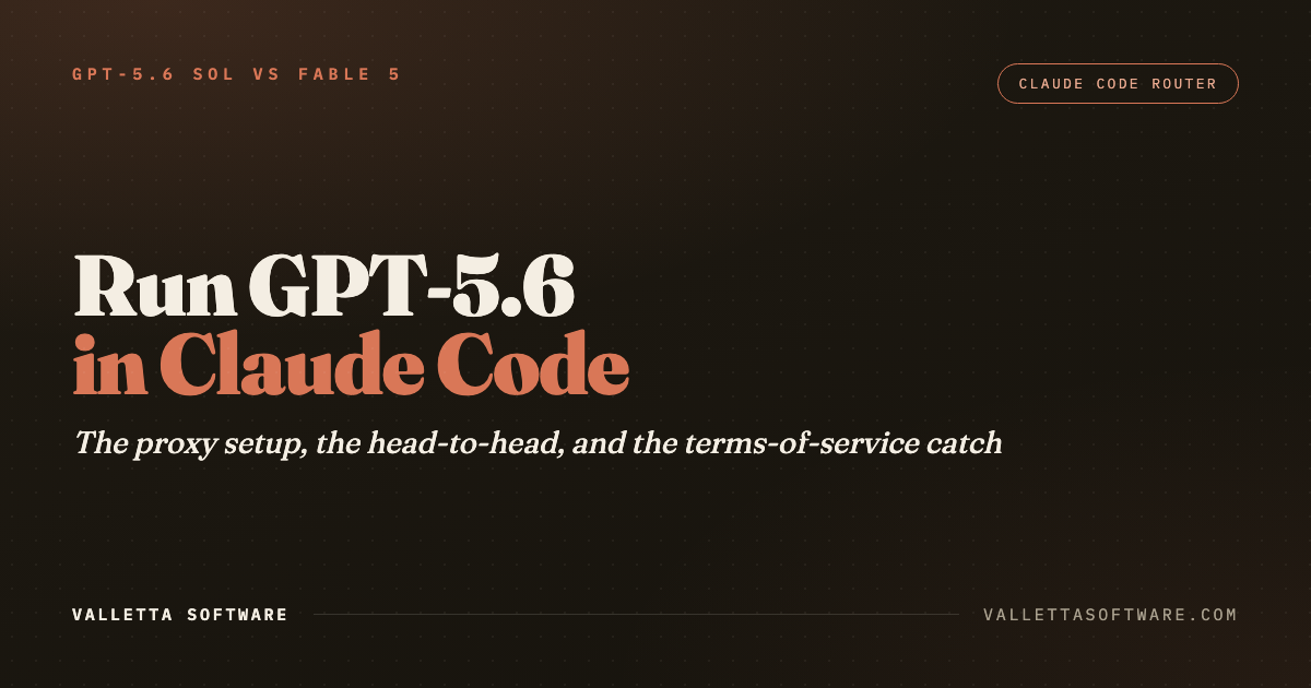 Run GPT-5.6 in Claude Code (Claude Code Router)